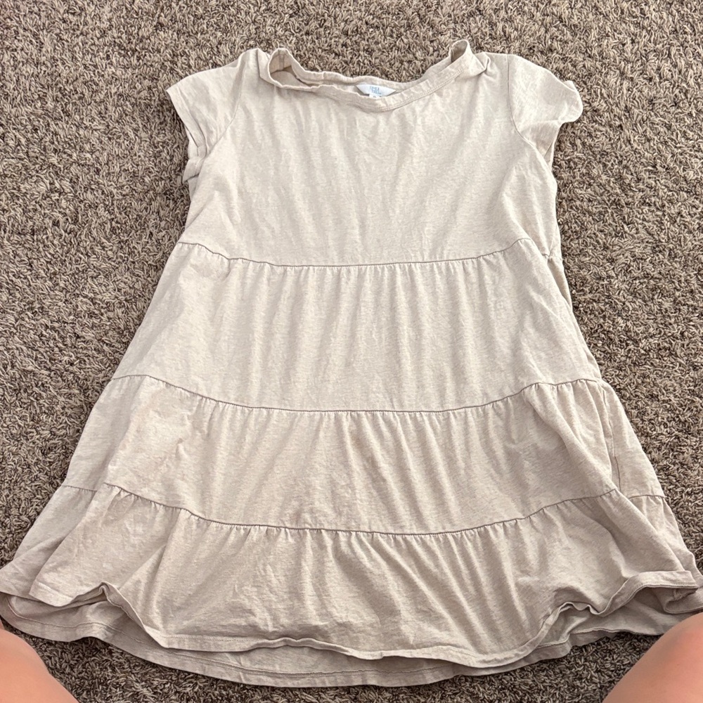Time and Tru Cream Tiered Dress